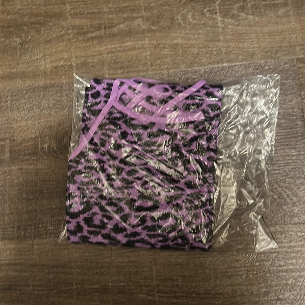 Skinnytees NWT Purple Cheetah Print tank One Size